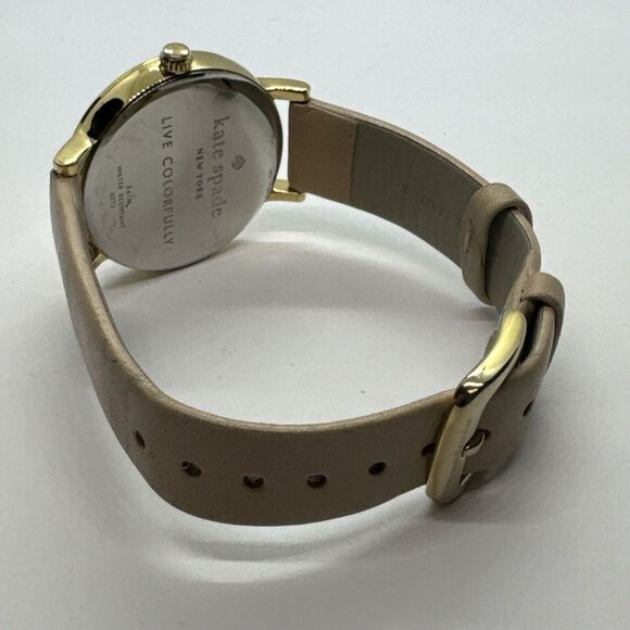 Kate Spade New York Metro 0073 Womens Beige Leather Analog Quartz Watch JNA467 main image 9